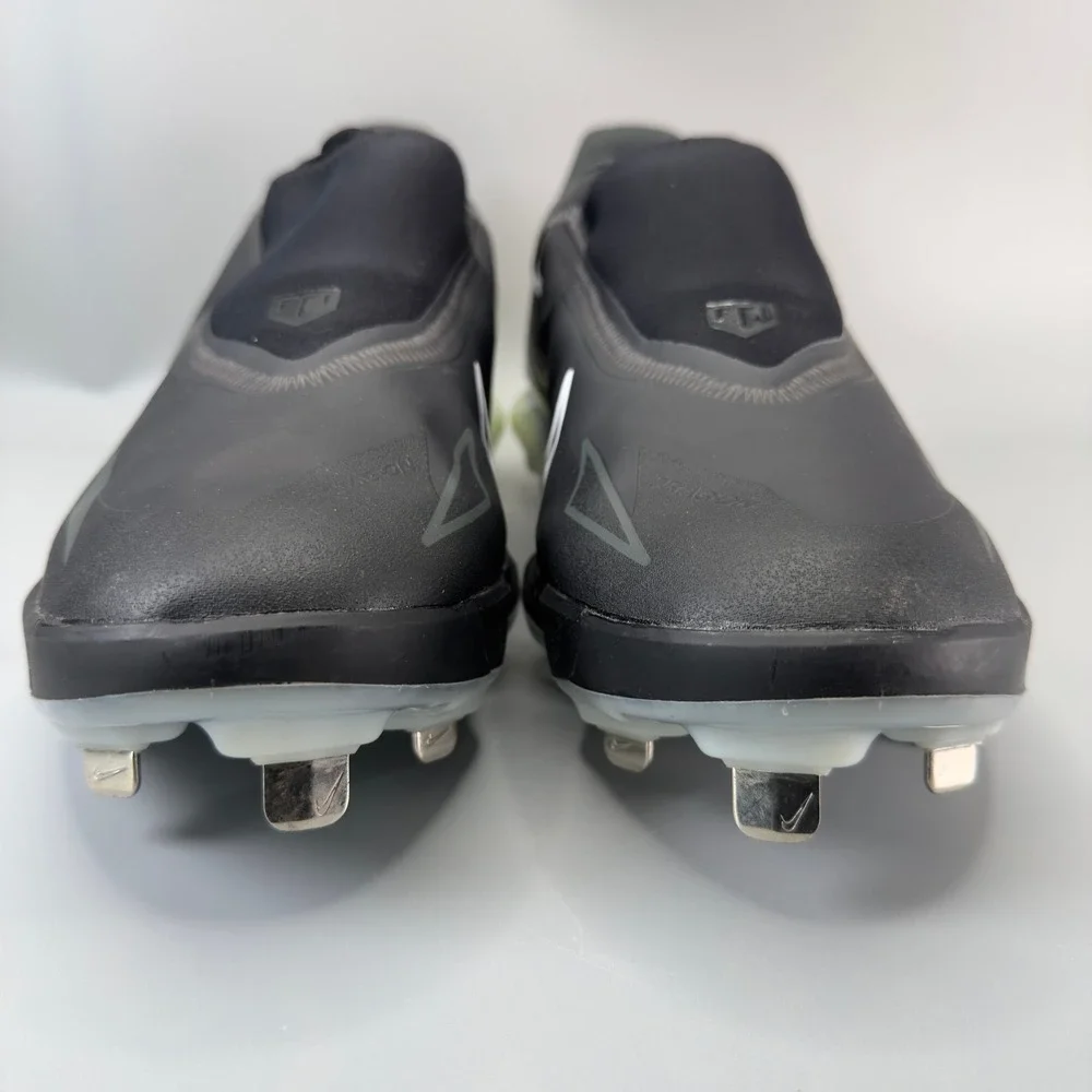 Nike Force Zoom Trout 8 Pro Mens 14 Metal Baseball Cleats Black Shoe Hidden Lace